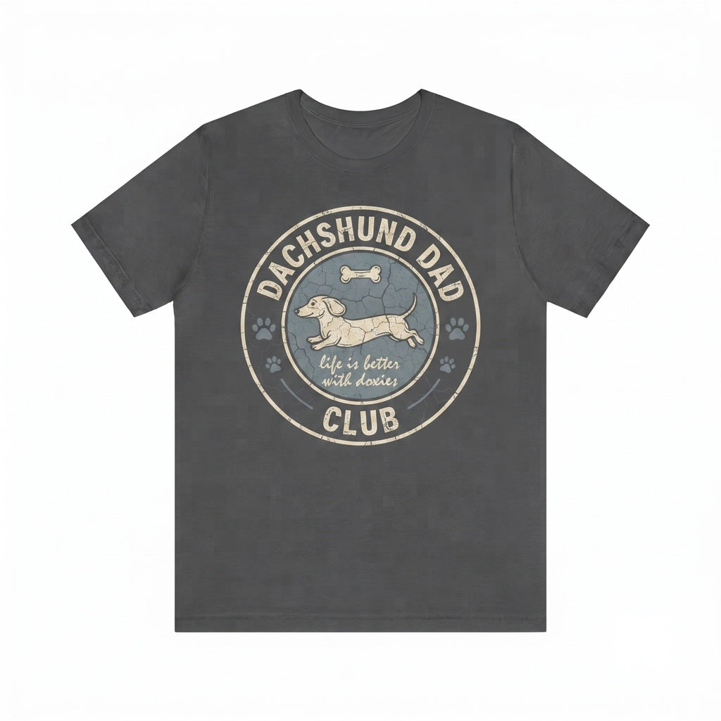 Dachshund Dad Top, Weiner Dog Owner Fathers Day Gift, Best Pet Apparel, Unisex TShirt