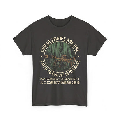 Our Destinies Are One and the Same Vintage Japanese Crab Graphic Print Unisex TShirt
