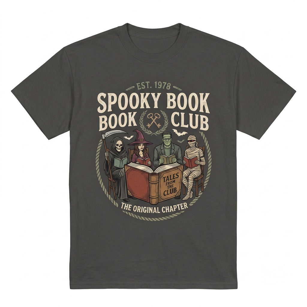Spooky Halloween Book Club Reader Season Literature Lover Gift Unisex TShirt