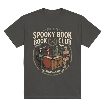 Spooky Halloween Book Club Reader Season Literature Lover Gift Unisex TShirt