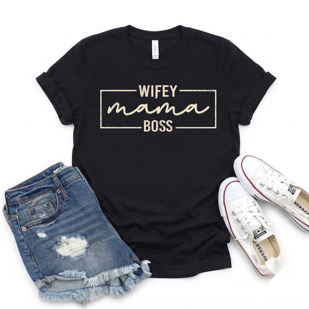 Wifey Mom Leader Graphic Cotton Apparel Mother Gift Casual Top Unisex TShirt