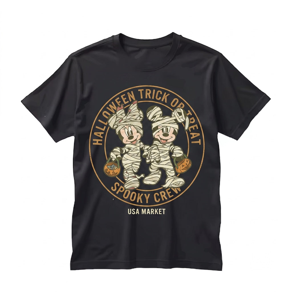 Spooky Mummy Couple Halloween Party Graphic Unisex TShirt