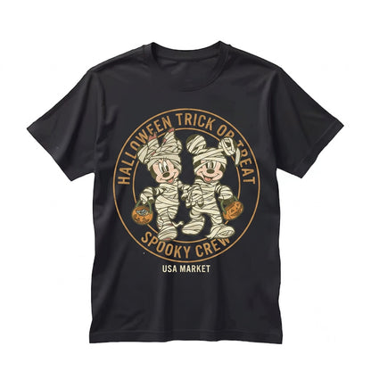 Spooky Mummy Couple Halloween Party Graphic Unisex TShirt