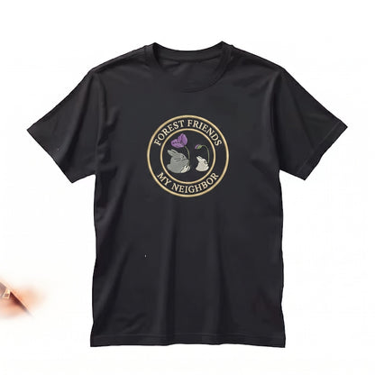 Forest Spirit Embroidered Woodland Sprite Graphic Unisex TShirt