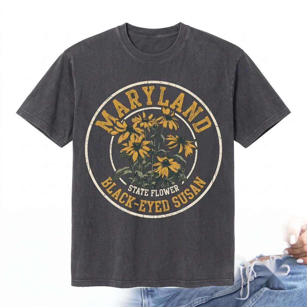Maryland State Flower Botanical Gardening Travel Gift for Mother Girlfriend Unisex TShirt