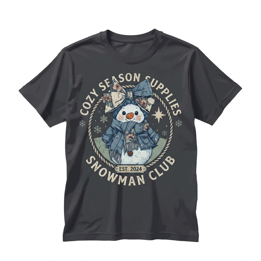 Cute Snow Woman Winter Season Graphic Adorable Cold Weather Apparel Freezing Holiday Unisex TShirt