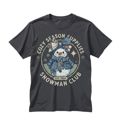 Cute Snow Woman Winter Season Graphic Adorable Cold Weather Apparel Freezing Holiday Unisex TShirt
