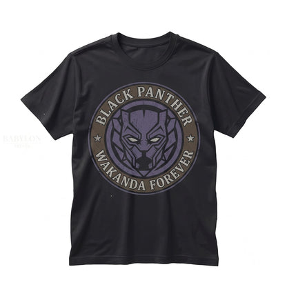 Oversized Wakanda Forever Graphic Tchalla Tribute Superhero Fan Gift Apparel Black Unisex TShirt