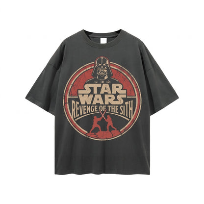 Oversized Revenge of the Sith Retro Anakin Skywalker Movie Poster Sci-Fi Graphic Fan Apparel, Unisex TShirt
