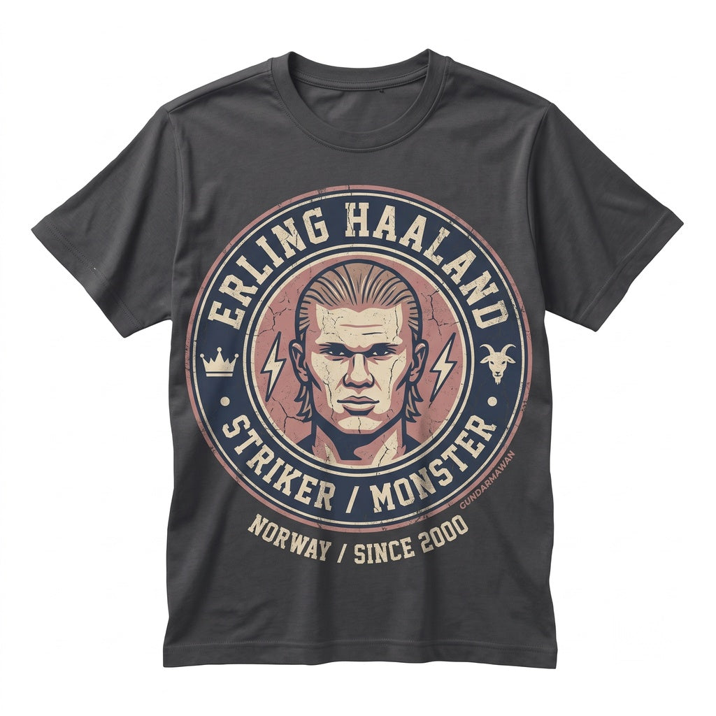 Funny Erling Haaland Meme Pink Anime Villain Graphic Norway Soccer Game Day Unisex TShirt