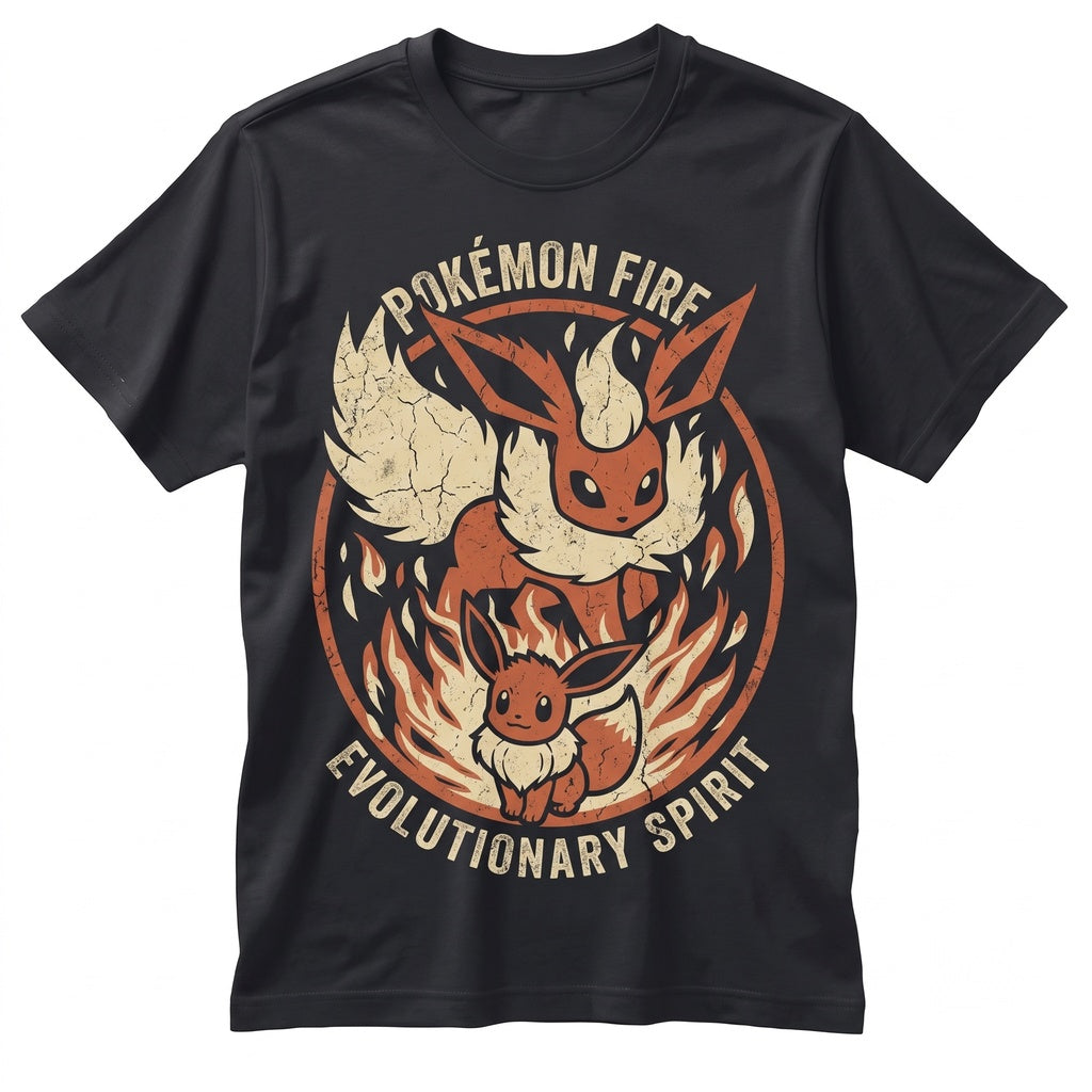 Flareon Eevee Anime Evolution Tank Top Fire Flame Graphic Sleeveless Vintage Washed Gamer Gift Unisex TShirt