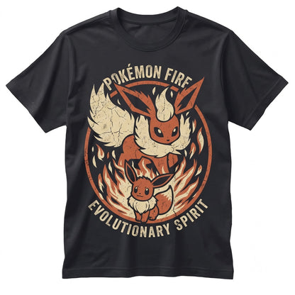 Flareon Eevee Anime Evolution Tank Top Fire Flame Graphic Sleeveless Vintage Washed Gamer Gift Unisex TShirt