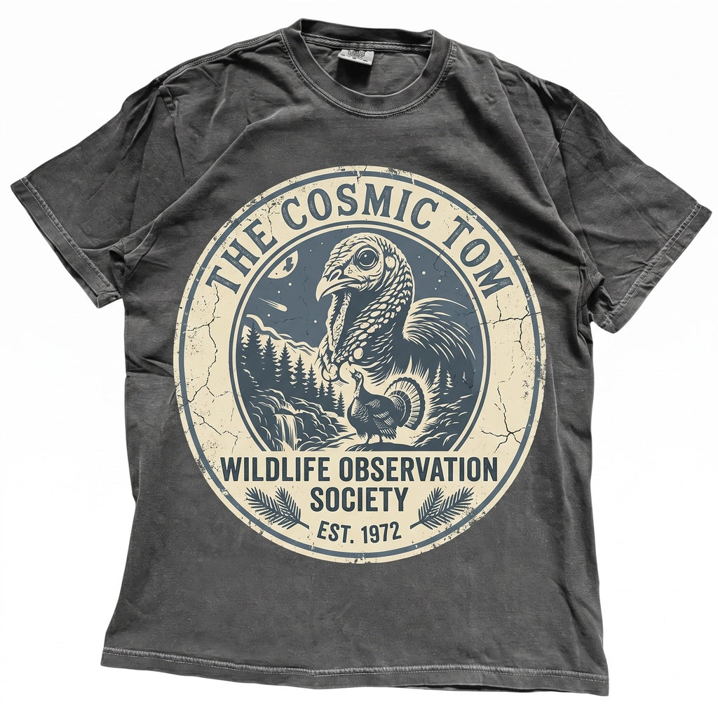 Vintage 90s Howling Turkey Full Moon Graphic Thanksgiving Animal Unisex TShirt