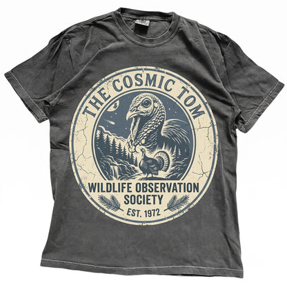 Vintage 90s Howling Turkey Full Moon Graphic Thanksgiving Animal Unisex TShirt