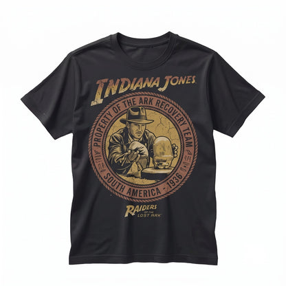 Oversized Indiana Jones Raiders of the Lost Ark Adventure Ride Graphic Vintage Movie Theme Park Unisex TShirt