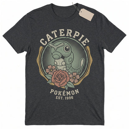 Caterpie Cute Vintage Floral Anime Graphic Sleeveless Bug Retro Y2K Streetwear Top Unisex TShirt