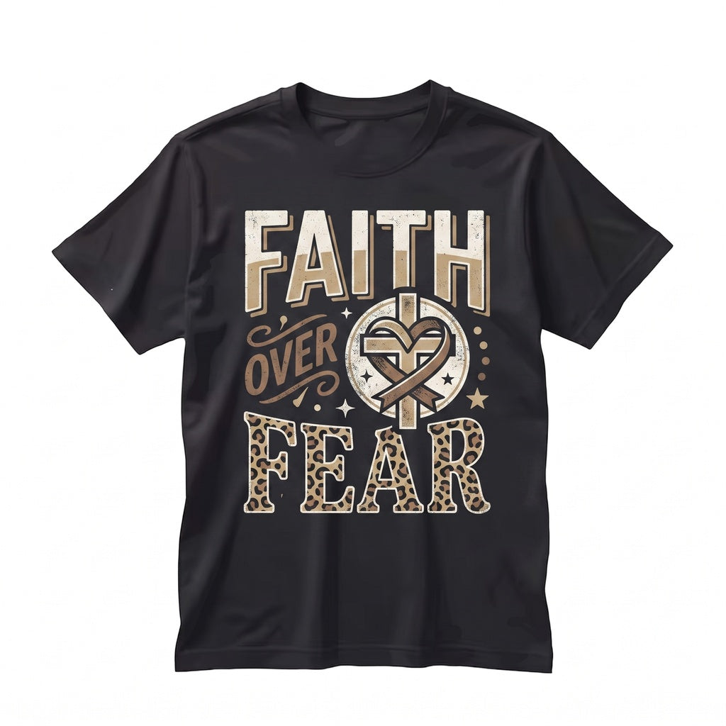 Faith Over Fear Christian Jesus Thankful Thanksgiving Religious Holiday Gift Apparel Unisex TShirt