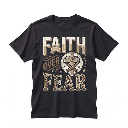 Faith Over Fear Christian Jesus Thankful Thanksgiving Religious Holiday Gift Apparel Unisex TShirt