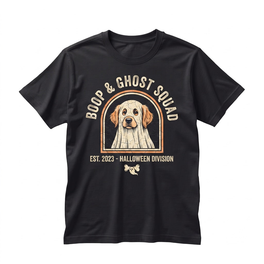Halloween Boo-p Ghost Dog Apparel, Spooky Pet Costume, Cute Puppy Outfit, Unisex TShirt