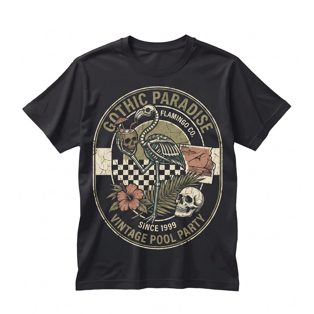 Welcome To Paradise Spooky Halloween Beach Goth Alt Summer Graphic Top Unisex TShirt