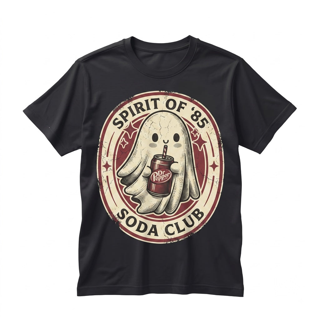 Cute Spooky Soda Ghost Spiced Cherry Pop Drink Lover Graphic Gift Unisex TShirt