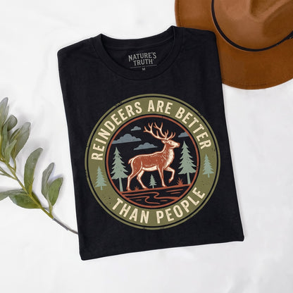 Reindeer Are Better Than People Kristoff Sven Theme Park Family Matching Graphic Unisex TShirt