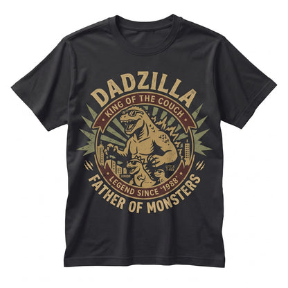 Personalized Dadzilla Dinosaur Monster Funny Fathers Day Gift Cool Daddy Graphic Unisex TShirt