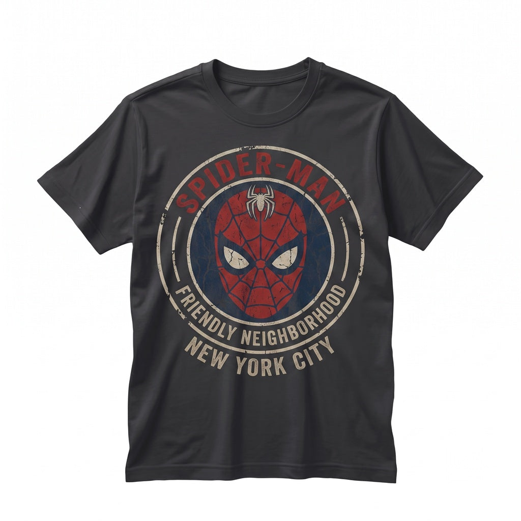 Peter Parker Shooting Webs Graphic Mineral Wash Superhero Comic Birthday Gift Unisex TShirt