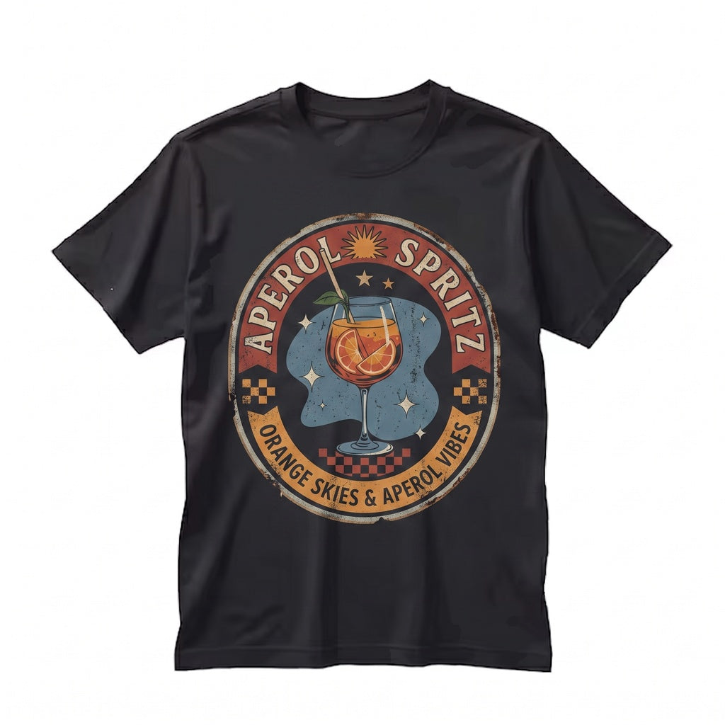Orange Italian Spritz Summer Cocktail Graphic Citrus Vibes Top Apparel Unisex TShirt