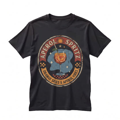 Orange Italian Spritz Summer Cocktail Graphic Citrus Vibes Top Apparel Unisex TShirt
