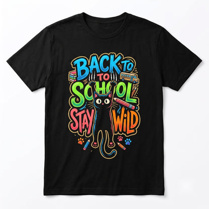 Funny Hanging Black Cat Back To School Cute Teacher Student Gift Unisex TShirt