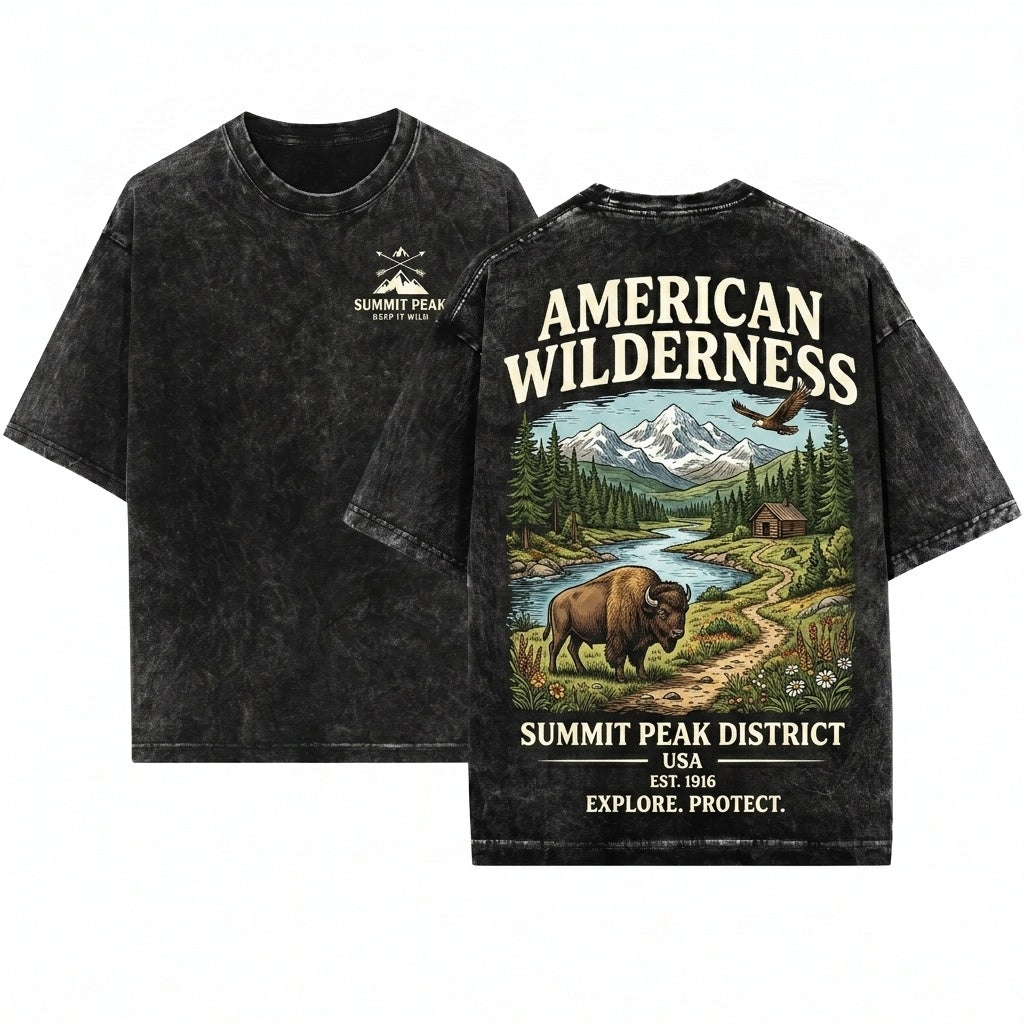 Rocky Mountain National Park Vintage Alpine Landscape Graphic Retro Nature Scenic Aesthetic Gift Unisex Wash T-Shirt