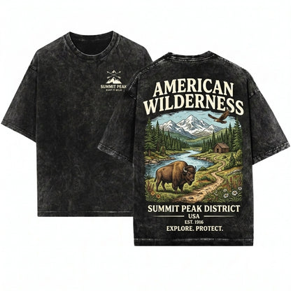 Rocky Mountain National Park Vintage Alpine Landscape Graphic Retro Nature Scenic Aesthetic Gift Unisex Wash T-Shirt