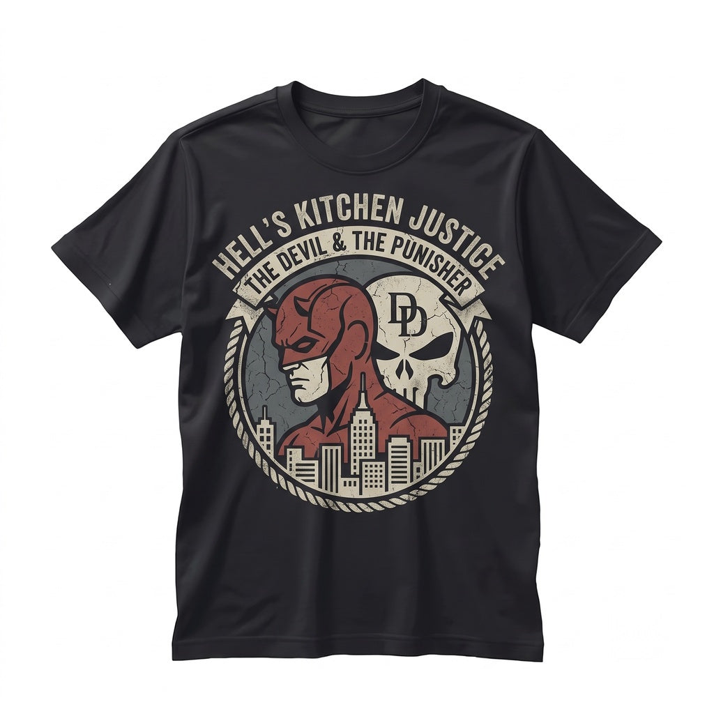 Oversized Matt Murdock Daredevil Born Again Comic Book Graphic Retro Punisher Vigilante Superhero Apparel Unisex TShirt