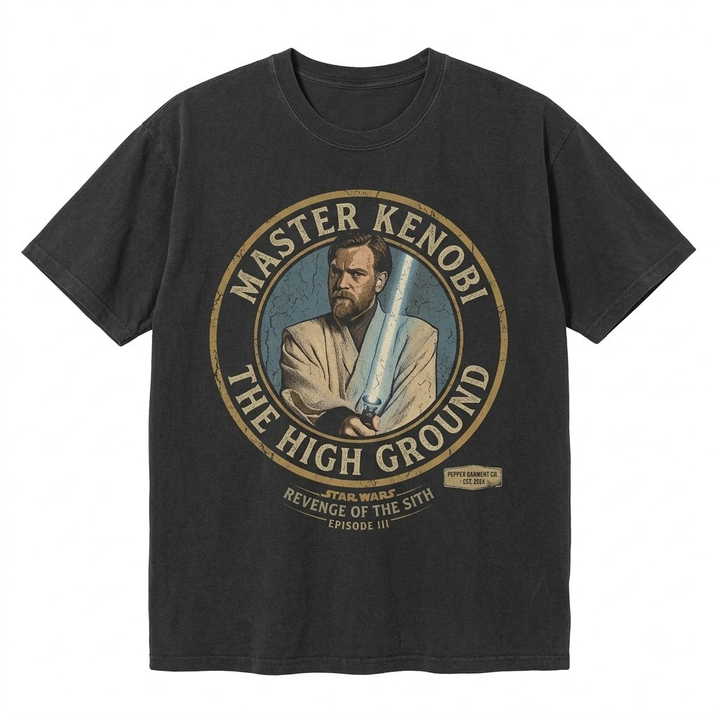 Retro Anakin Skywalker Obi Wan Kenobi Matching Sci-Fi Theme Park Graphic Vintage Cotton Top, Unisex TShirt