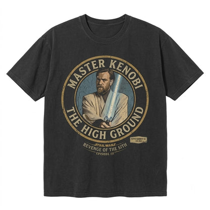 Retro Anakin Skywalker Obi Wan Kenobi Matching Sci-Fi Theme Park Graphic Vintage Cotton Top, Unisex TShirt