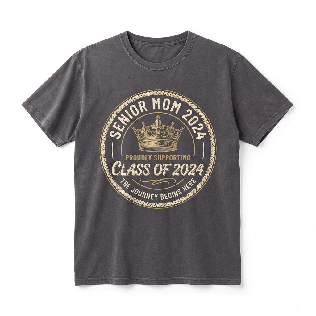 Personalized Photo Senior Mom 2027 Graduation Gift Tee Custom Class Apparel Unisex TShirt