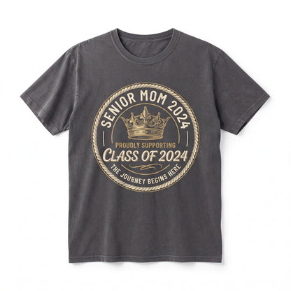 Personalized Photo Senior Mom 2027 Graduation Gift Tee Custom Class Apparel Unisex TShirt