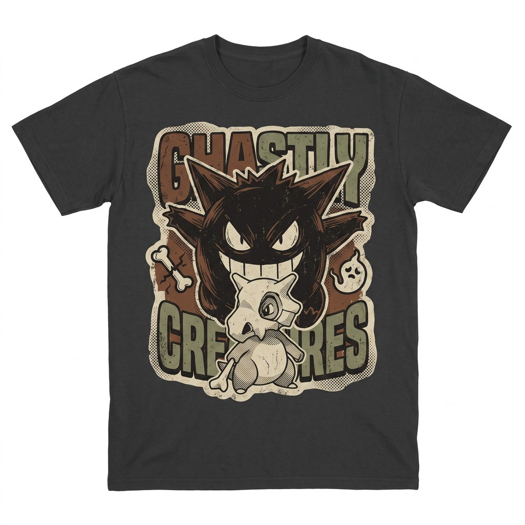 Vintage Wash Ghost Monster Sleeveless Dark Anime Gothic Y2K Streetwear Graphic Apparel Gift Unisex TShirt