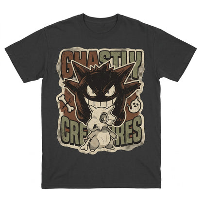 Vintage Wash Ghost Monster Sleeveless Dark Anime Gothic Y2K Streetwear Graphic Apparel Gift Unisex TShirt