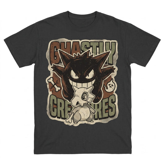 Vintage Wash Ghost Monster Sleeveless Dark Anime Gothic Y2K Streetwear Graphic Apparel Gift Unisex TShirt