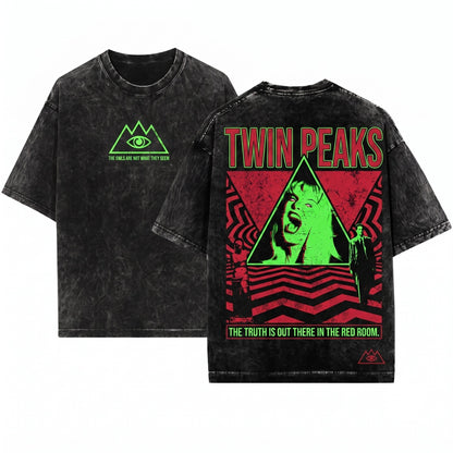 Retro 90s Cult Mystery Drama Laura Palmer Graphic Unisex Wash T-Shirt