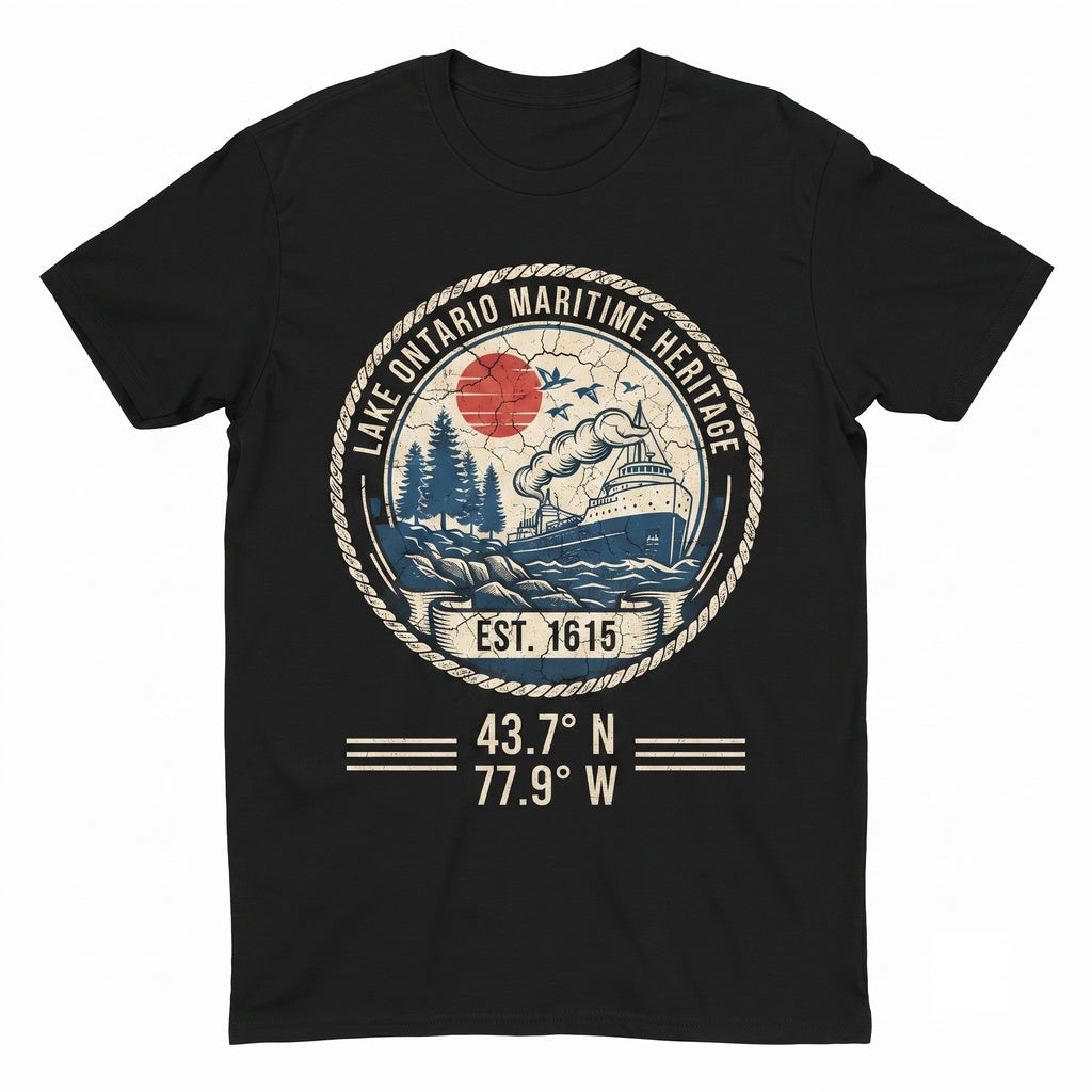 Lake Ontario Horizon Sunset Graphic Political Protest Apparel Unisex TShirt