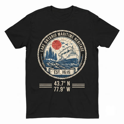 Lake Ontario Horizon Sunset Graphic Political Protest Apparel Unisex TShirt