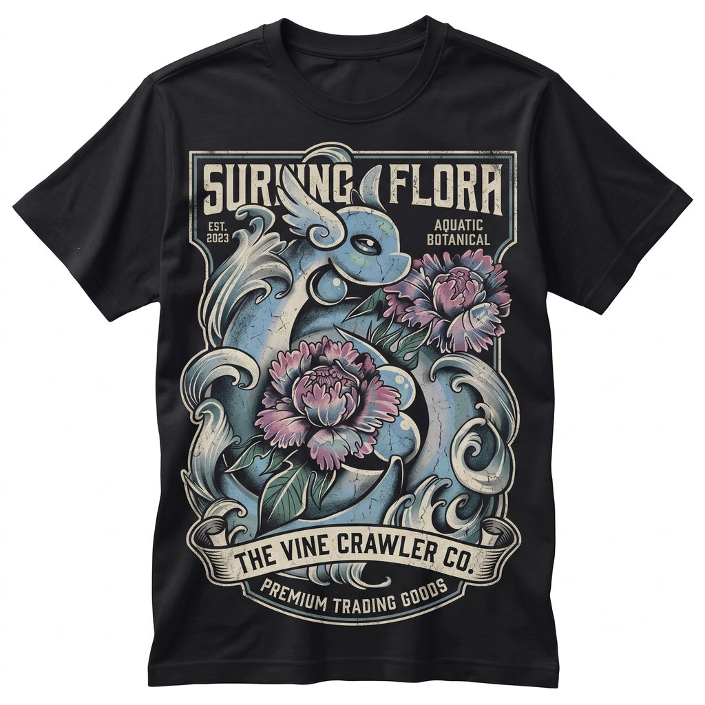 Floral Dragonair Anime Sleeveless Graphic Retro Gamer Vintage Wash Streetwear Unisex TShirt