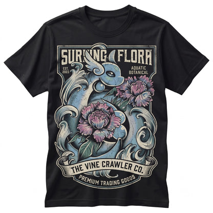 Floral Dragonair Anime Sleeveless Graphic Retro Gamer Vintage Wash Streetwear Unisex TShirt
