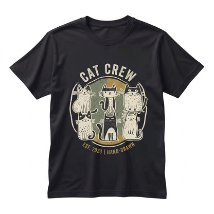 Cute Drawn Retro Kitten Graphic Cat Mom Gift Adorable Unisex TShirt