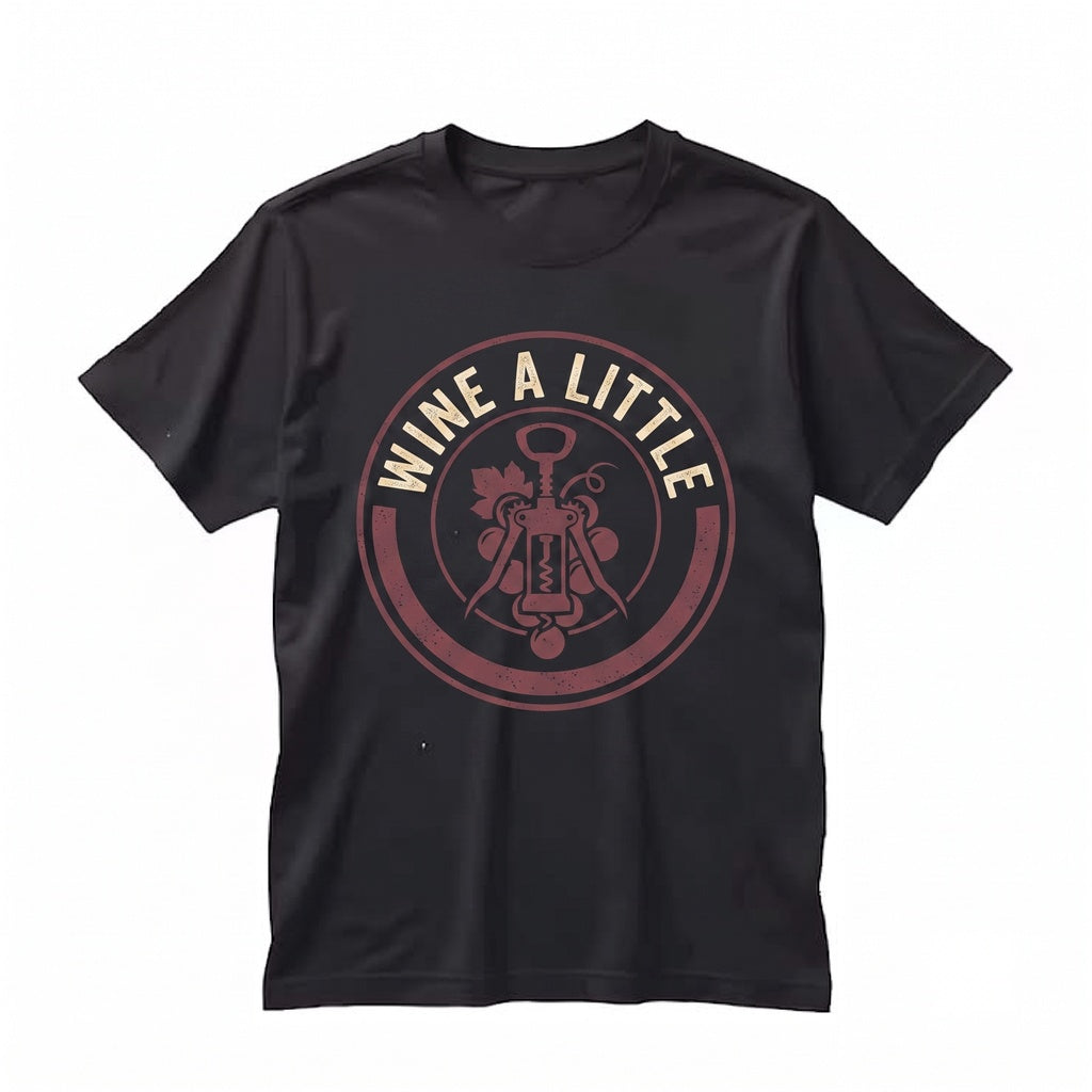 Wine A Little Laugh Graphic Funny Alcohol HumorWine A Little Funny Drinker Graphic Gift Unisex TShirt