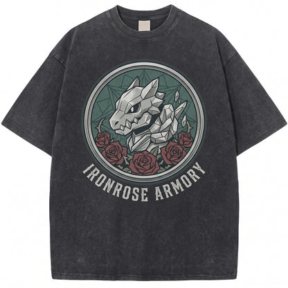 Vintage Steelix Washed Graphic Anime Oversized Retro Gamer Streetwear Unisex TShirt