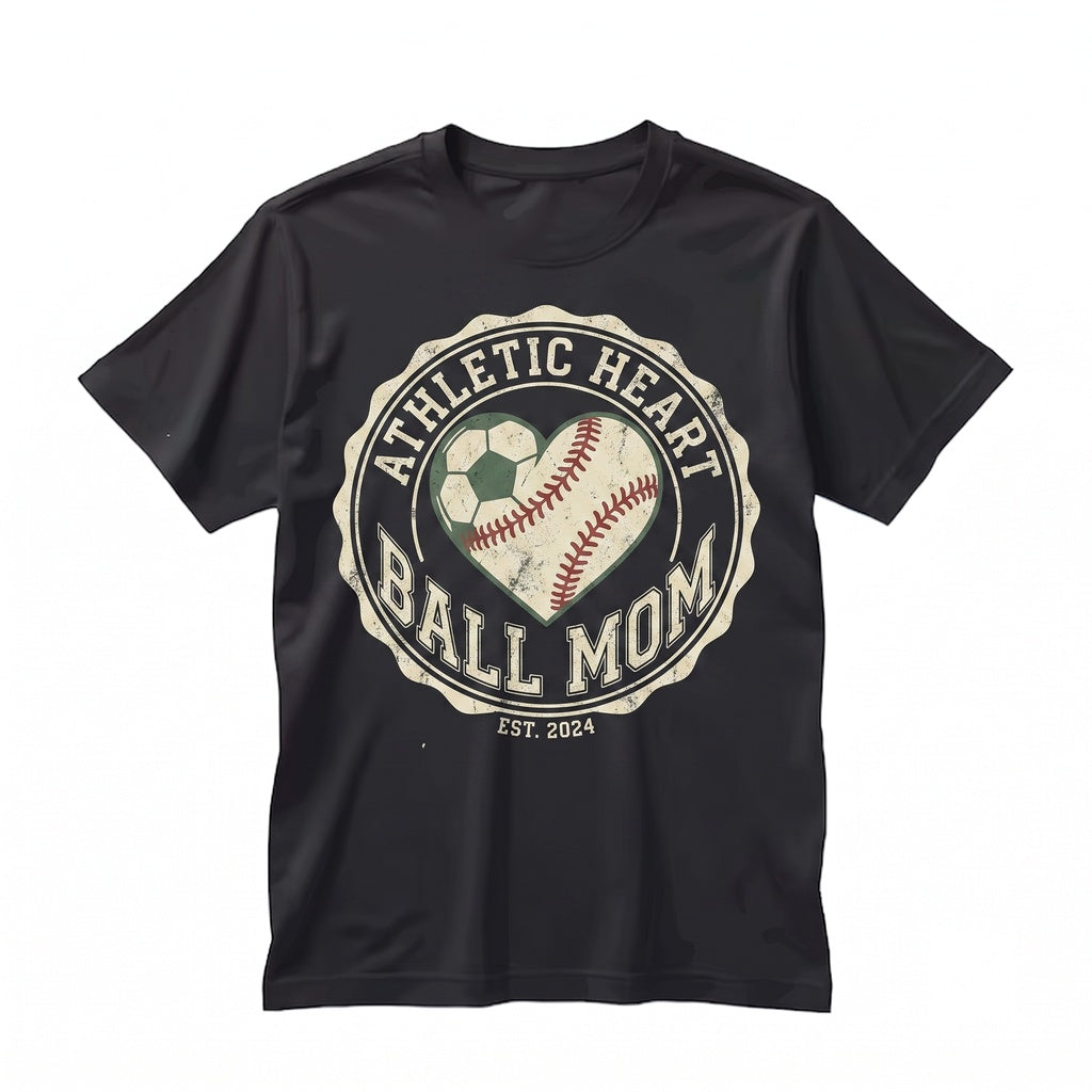 Ball Mom Life Baseball Soccer Coach Mothers Day Player Gift Athletic Practice Game College Unisex TShirt